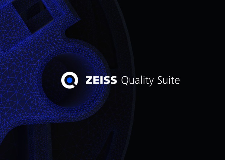 带有ZEISS Quality Suite图标的抽象部件上的网格